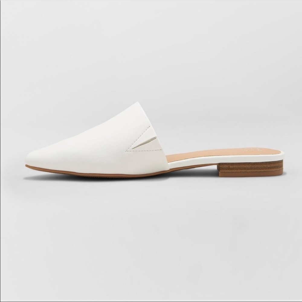 A new day white point mules open back 11